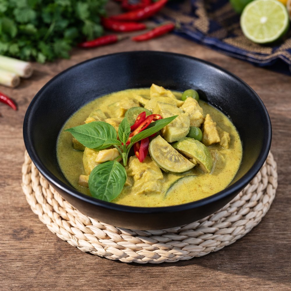 Green Curry Chicken with Rice