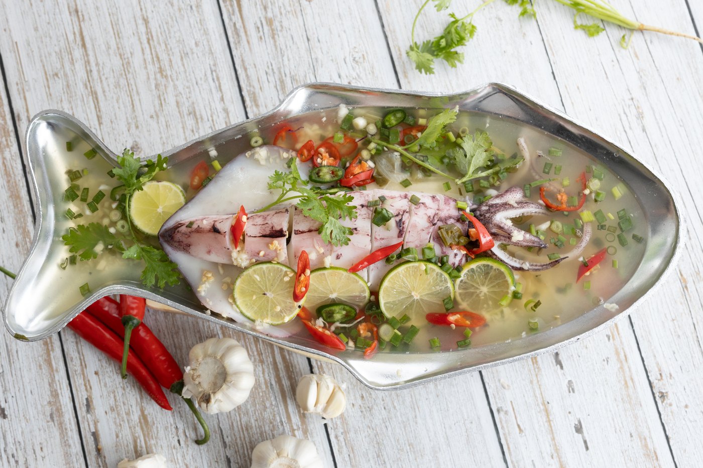 Steam Squid with Lime & Chilli
